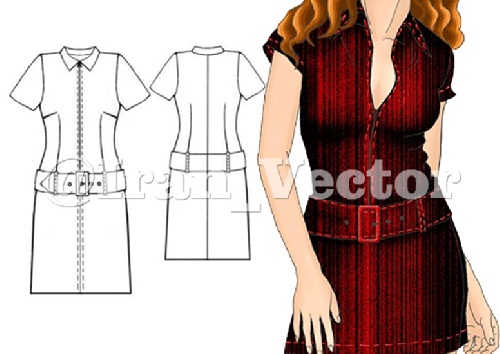 دانلود فایل  الگوی لباس اسپرت زنانه در چهار سایز استاندارد