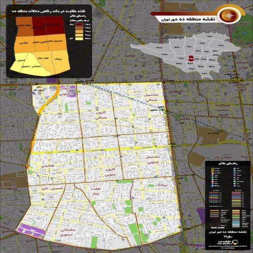  دانلود جدیدترین نقشه pdf منطقه ده شهر تهران بزرگ با کیفیت بسیار بالا در ابعاد بزرگ