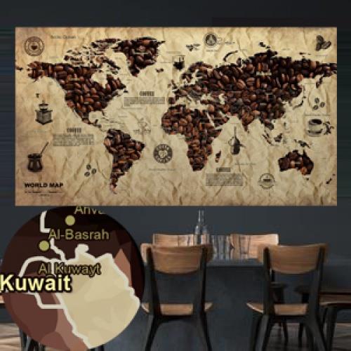  دانلود نقشه جهان با جزئیات مناسب چاپ برای دکور کافی شاپ با موضوع قهوه