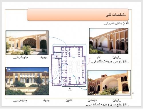  تحلیل خانه رسولیان یزد(دانشکده هنر و معماری یزد)