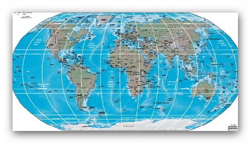 دانلود فایل اطلس رنگی جهان -  Physical Map of the World