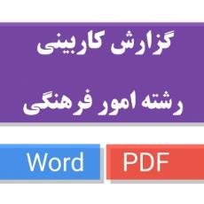گزارش کاربینی آماده رشته امور فرهنگی word , pdf ( فرم تکمیل شده کاربینی ) ( آماده تحویل به استاد