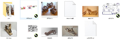  فایل برش لیزر dfx و cdr آماده برش موتورسیکلت