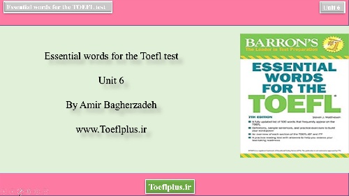  آموزش تصویری لغات ضروری تافل-درس ششم