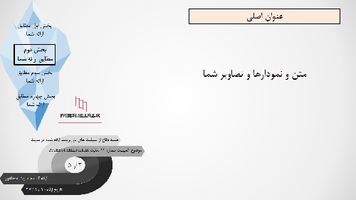  تمپلیت استاندارد پاورپوینت با تم یخ و بادکنک (تمپلیت شماره 12)