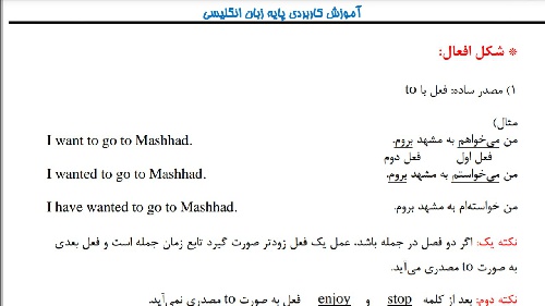  چگونگی بررسی انواع افعال و انواع صفت ها در زبان انگلیسی