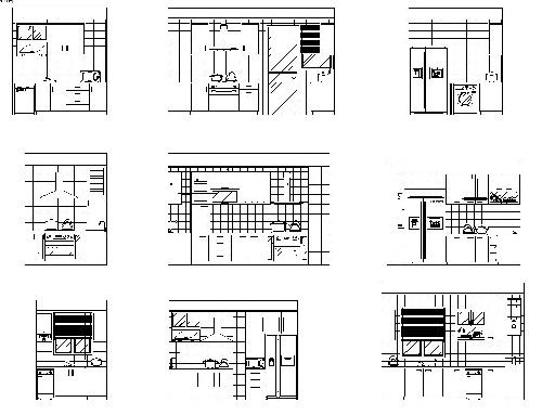  فایل اتوکد - سکشن آشپزخانه 