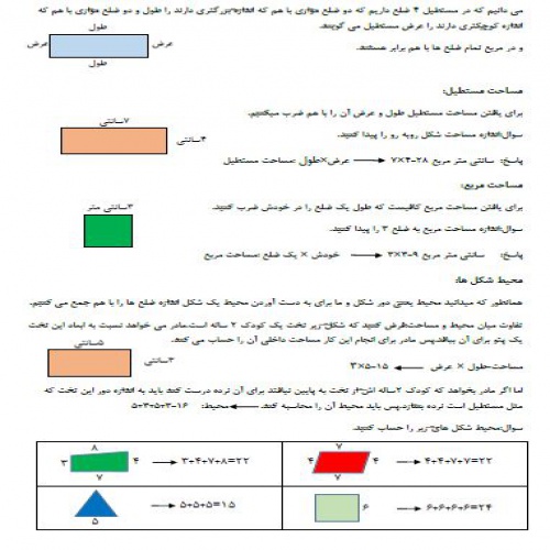  آموزش فصل پنجم ریاضی سوم ابتدایی