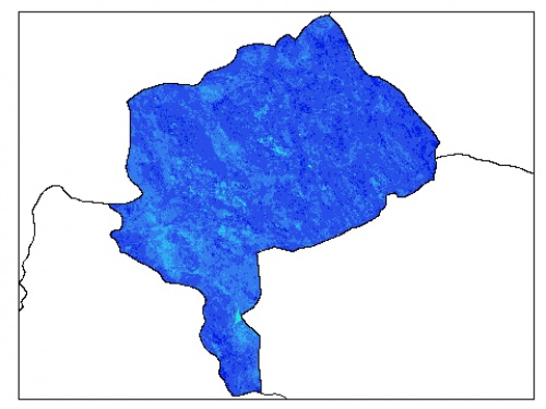  نقشه وزن مخصوص ظاهری خاک در عمق 60 سانتیمتری استان يزد