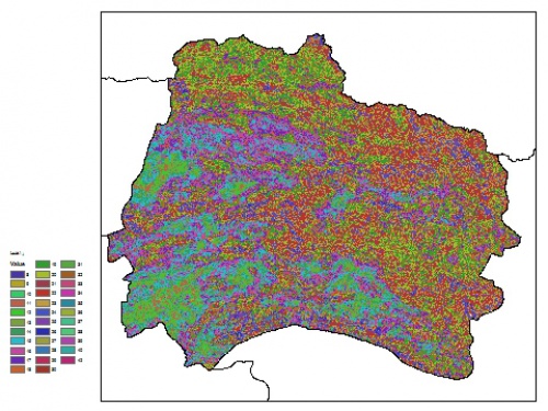  نقشه ظرفیت تبادلی کاتیون خاک در عمق 30 سانتیمتری استان خراسان شمالي