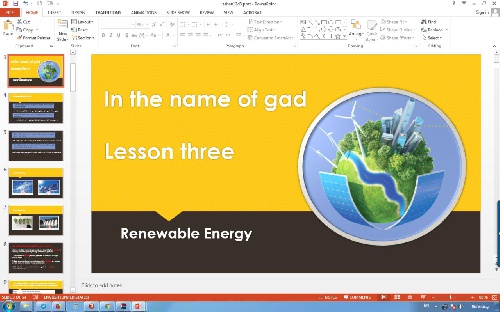  پاورپوینت درس 3 زبان انگلیسی پایه دوازدهم (Renewable Energy)