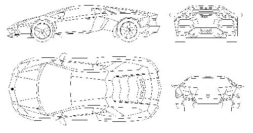  بلوک و فایل اتوکد - خودرو لامبورگینی اونتادور - Lamborghini Aventador