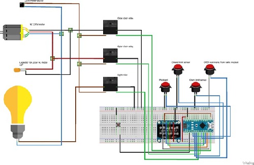  کنترل درب کرکره ای با استفاده از آردوینو