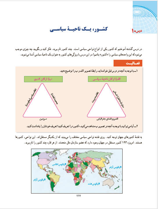 پاورپوینت فصل چهارم جغرافیا 2 - کشور، یک ناحیه سیاسی