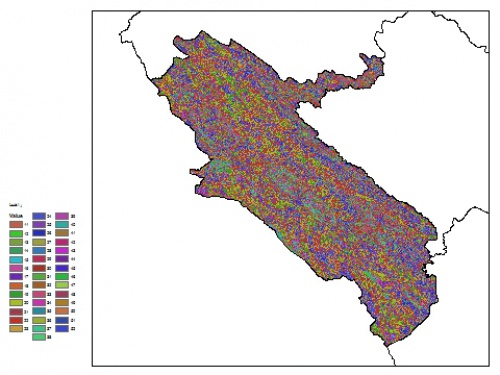  نقشه ظرفیت تبادلی کاتیون خاک در عمق 60 سانتیمتری استان ايلام