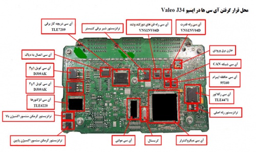  تعمیرات ایسیو والئو  ecu valeo j34  