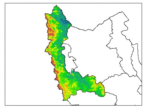  نقشه PH خاک محلول در آب در عمق صفر سانتیمتری استان  آذربايجان غربي