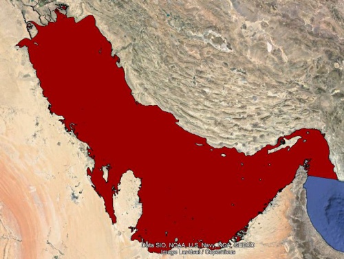  خلیج فارس با فرمت KMZ