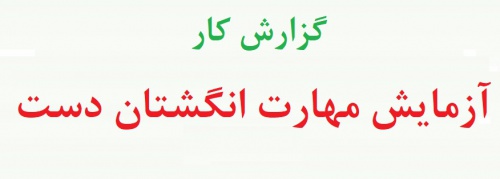  ازمایش مهارت انگشتان دست - ازمایش مهارت حرکتی (توضیحات آزمایش + دو نمونه گزارش کار)