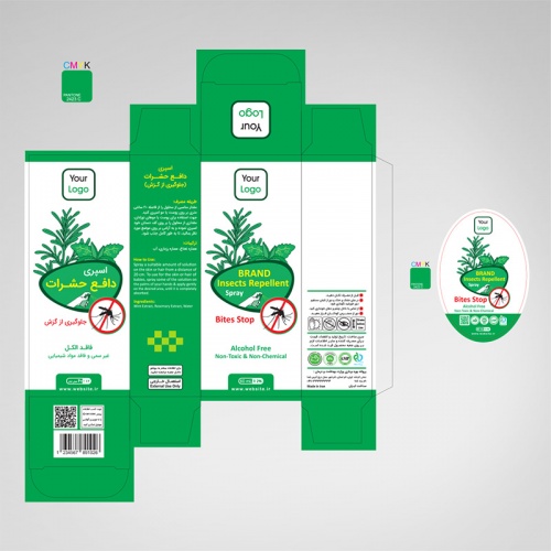  طرح بسته بندی اسپری ضد پشه و دافع حشرات گیاهی 