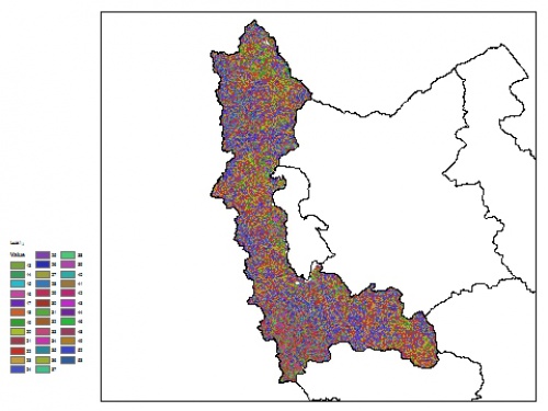  نقشه ظرفیت تبادلی کاتیون خاک در عمق 5 سانتیمتری استان آذربايجان غربي