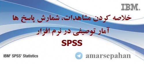  خلاصه کردن مشاهدات، شمارش پاسخ ها، آمار توصیفی در نرم افزار SPSS