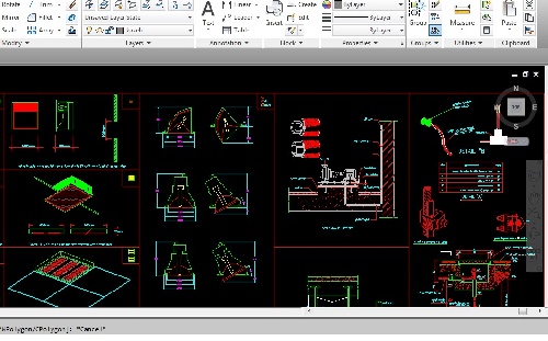 جزئیات اجرایی دیزل ژنراتور و تجهیزات روشنایی ساختمان با فرمت dwg