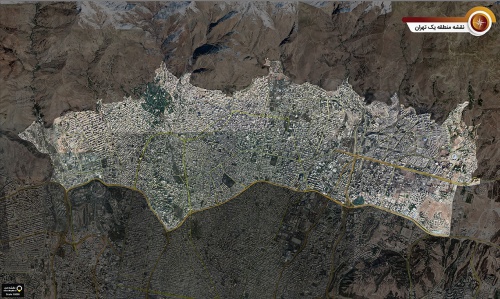  دانلود جدیدترین نقشه و تصویر ماهواره ای منطقه 1 شهر تهران بزرگ با کیفیت بسیار بالا  در ابعاد بزرگ