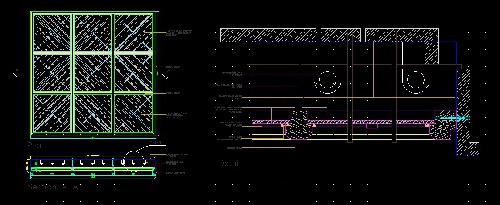  فایل اتوکد آبجکت طراحی سقف شیشه ای