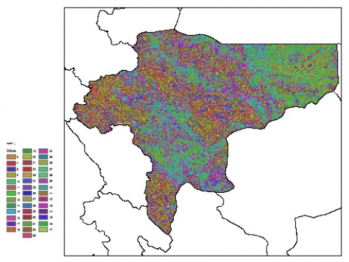  نقشه ظرفیت تبادلی کاتیون خاک در عمق 60 سانتیمتری استان اصفهان