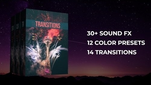  دانلود پک تدوین ، ترانزیشن ، تنظیم رنگ  مخصوص پریمیر  50Pack: Transitions, Color Presets, Sound Fx 