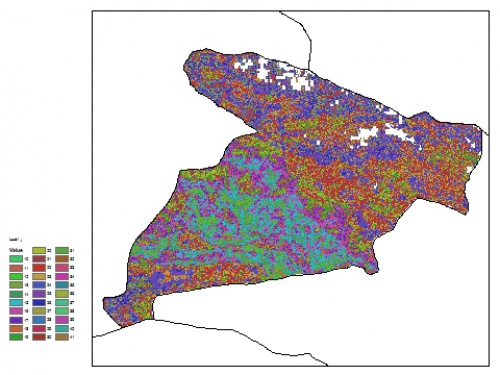  نقشه ظرفیت تبادلی کاتیون خاک در عمق 30 سانتیمتری استان البرز