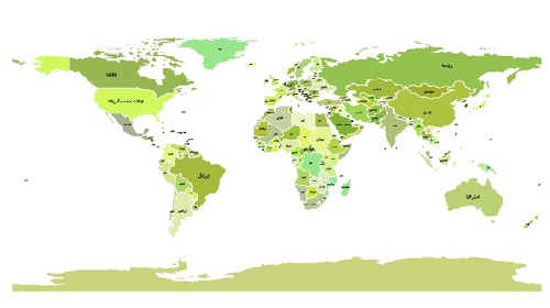 دانلود وکتور نقشه جهان در فرمت ایلاستریتور به صورت گرافیکی و لایه باز 