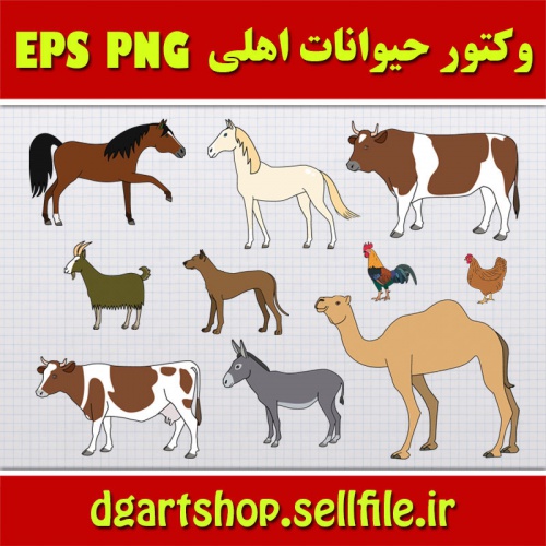  وکتور حیوانات اهلی