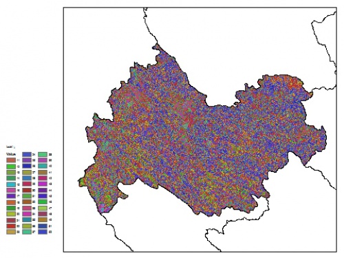  نقشه ظرفیت تبادلی کاتیون خاک در عمق 5 سانتیمتری استان كرمانشاه