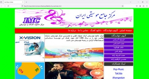  آموزش طراحی سایت دانلود موسیقی با Dreamweaver