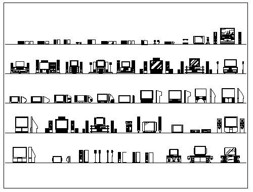  فایل اتوکد آبجکت انواع تلویزیون و سیستم های صوتی