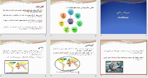   پاورپوينت با عنوان سیاه زخم Anthrax