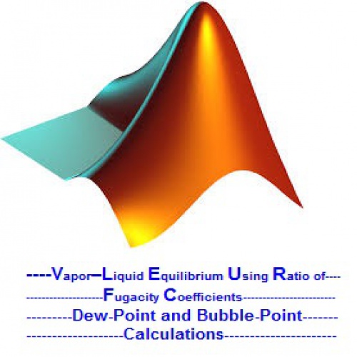  محاسبه دما نقطه ی حباب و شبنم با استفاده از ضرایب فوگاسیته در متلب