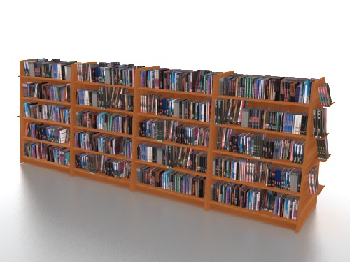  مدل سه بعدی قفسه کتاب (تری دی اس مکس)