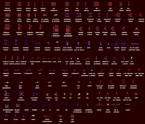  بلوکها و سیمبولهای اتوکد تاسیسات الکتریکال