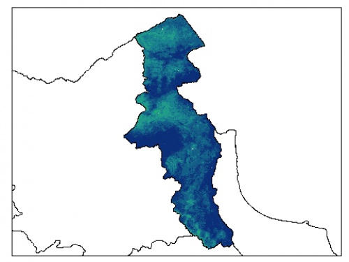  نقشه رطوبت اشباع خاک در عمق 15 سانتیمتری استان اردبيل