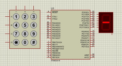  پروژه ی الکترونیک اتصال صفحه کلید به نمایشگر با AVR