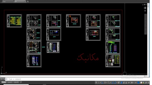  نقشه ی اتوکد تاسیسات مکانیک و معماری