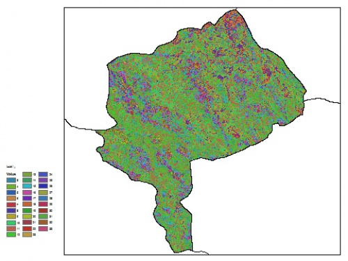  نقشه ظرفیت تبادلی کاتیون خاک در عمق صفر سانتیمتری استان يزد