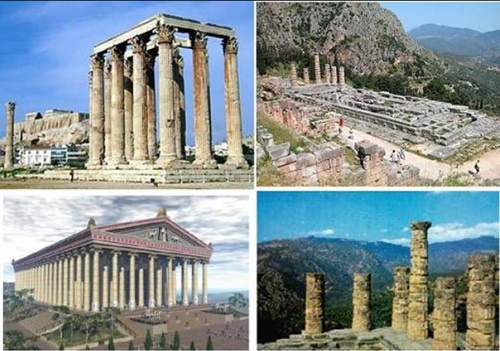  دانلود پاورپوینت  پنج مورد از بنا های معروف يونان