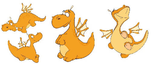  وکتور دایناسور-دایناسور کارتونی-وکتور کارتون-استیکر-فایل کورل