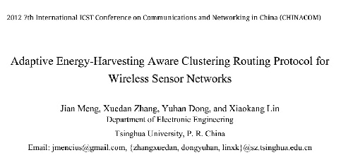  پروتکل مسیریابی کلاسترینگ مجهز به برداشت انرژی تطبیقی برای شبکه های حسگر بی سیم.