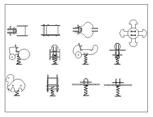  فایل اتوکد آبجکت لوازم بازی زمین کودک