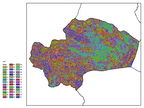  نقشه ظرفیت تبادلی کاتیون خاک در عمق 30 سانتیمتری استان قم